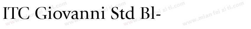 ITC Giovanni Std Bl字体转换